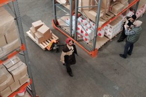 Worker inside a 3PL warehouse